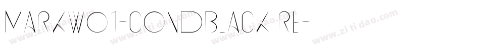 markw01-condblack re字体转换
